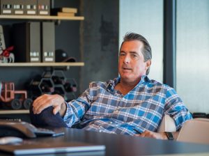 Procore CEO Craig "Tooey" Courtemanche sits in his office at the company's Carpinteria headquarters (Nik Blaskovich photo)
